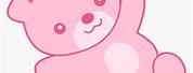 Pink Cartoon Bear Round