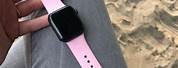 Pink and Black Apple Watch Band