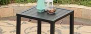 Plastic Square Small Outdoor Side Table Metal