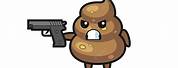 Poo Emoji with Gun JPEG