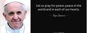 Pope Francis Prayer for World Peace