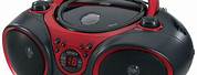 Portable Radio and CD Player Red and Black