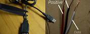 Positive and Negative Phone Charger Wire