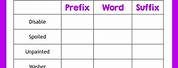 Prefix and Suffix Worksheets 1st Grade