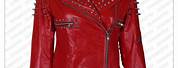 Punk Red Leather Jacket