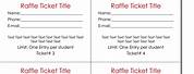 Raffle Ticket Template Page PNG