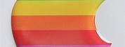 Rainbow Apple Logo Gray Background