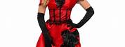 Red Satin Saloon Girl Costume