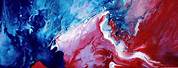 Red White and Blue Abstract Art
