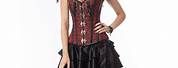 Red and Black Gothic Corset Dresses