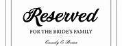 Reserved. Sign Template Black Background