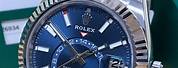 Rolex Stainless Steel Sky Dweller Blue Face