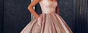 Rose Gold Ball Gown Dress