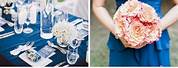 Royal Blue and Peach Wedding Theme