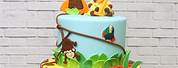 Safari Themed 1st Birthday Cake