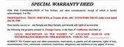 Sample Warranty Deed