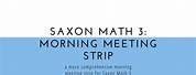 Saxon Math Morning Meeting