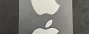 Silver Foil Apple Logo Stickers