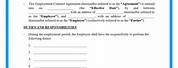Simple Employment Contract Agreement Template