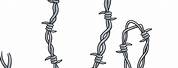 Simple Line Art Barbed Wire