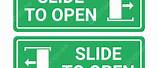 Slide to Open Sign PNG
