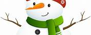 Snowman with Christmas Tree Clip Art