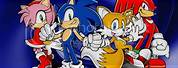 Sonic and Tails and Knuckles and Amy and Shadow Wallpaper