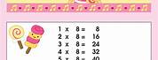 Table De 8 Multiplication Cenicienta