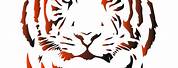 Tiger Face Paint Stencil