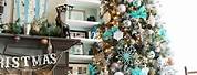 Turquoise Christmas Tree Decorations