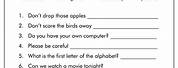 Types of Sentences Printable Worksheets