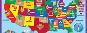 USA Map for Kids Activities