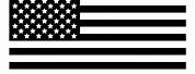 United States Flag Black and White