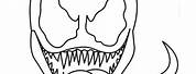 Venom Face Coloring Pages Printable