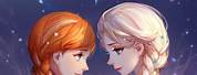 Wallpapers for Desktop Anime Anna and Elsa