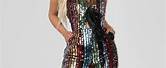 What to Wear with Multicolor Sequin Dress