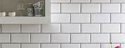 White Brick Effect Tiles Grey Grout