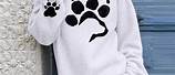 White Dog Paw Print Sweatshirt