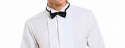 White Dress Shirt Men with Bow Tie