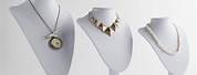 White Leatherette Necklace Display