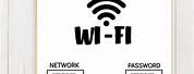 Wi-Fi Password Sign Template High Resolution