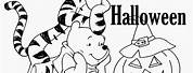 Winnie Pooh Halloween Coloring Pages
