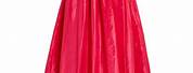 Women Red Taffeta Skirt Church Suits