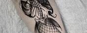 Zombie Mermaid Tattoo Flash