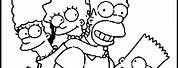 Zombie Simpson Family Coloring Pages