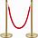 2 Stanchions with Velvet Rope