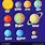 8 Planets in Our Solar System Cartoon