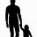African Father Son Silhouette