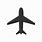 Airplane Icon Black