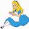Alice in Wonderland Cartoon Clip Art